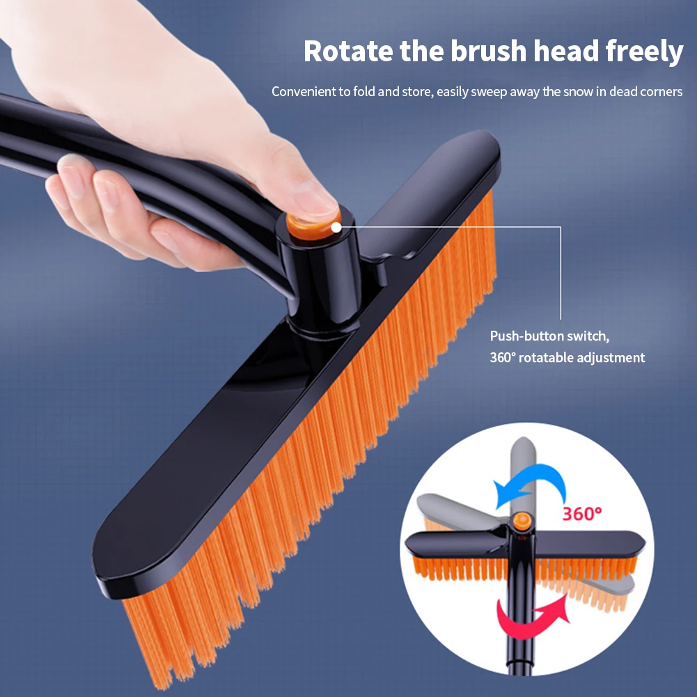 Car Ice Snow Remover Vehicle Windshield Ice Removing Brush Shovel Orange