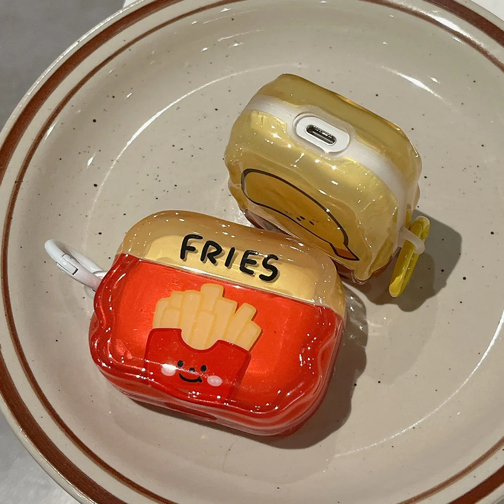 Cute Delicious Fries Hamburg Tomato Banana Case For AirPods