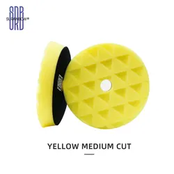Premium 5 - Inch Foam Polishing and Waxing Pads - Multi - Grit Set - 1 Pc (Yellow Medium Cut)