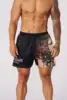 American Men's Fashion Shorts Cool Anime Style Mesh Quick-drying Breathable Stretch Drawstring Shorts Casual Beach Pants 3
