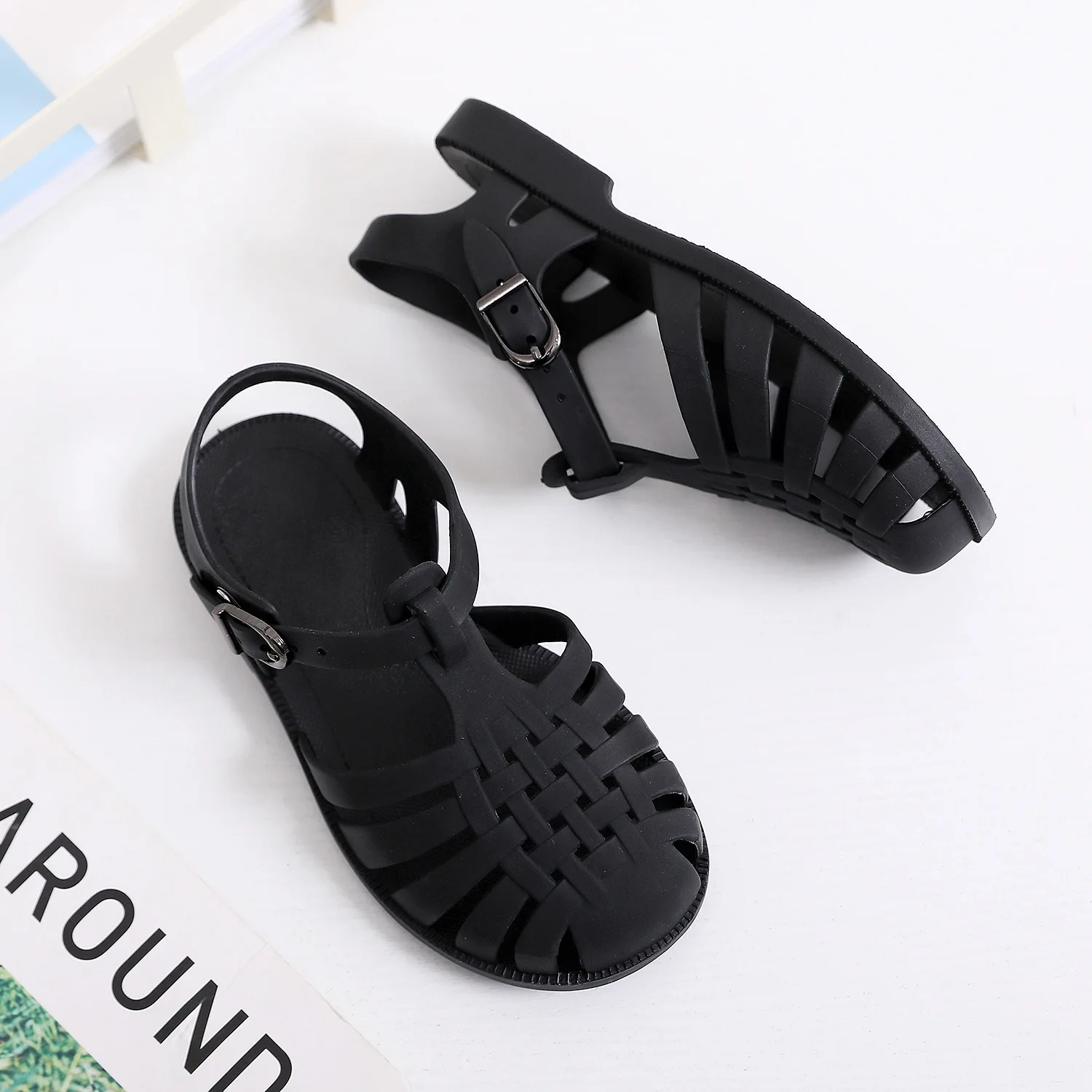 children's sandals near me Boys Girls Baby Casual Plastic Toddler Shoes Sandals Spring And Summer Children'S Soft Bottom Toe Shoes Flat Hollow Hole Shoes best leather shoes