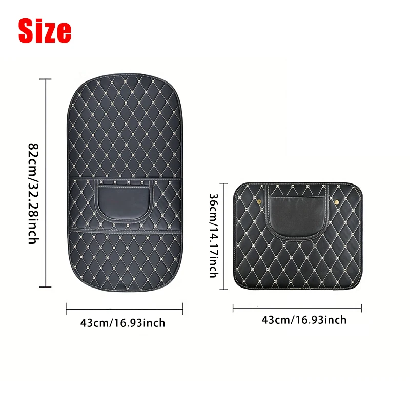 Car Seat Protector Universal Car Anti-Kick Mats PU Leather Auto Seat Back Protector Cover For Children Car Back Seat Anti-Dirty Pad Accessory