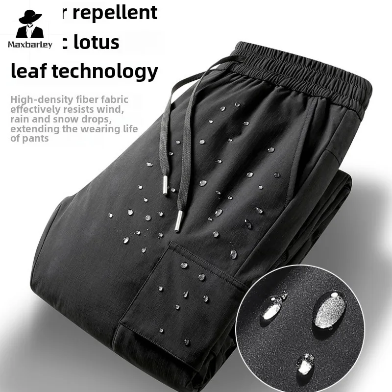Winter Down Pants Men Casual Waterproof Zipper Pocket 90% Duck Down Cargo Pants Male Jogger Outdoor Warm Sports