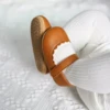 Retro New Newborn Baby Walking Shoes Spring Solid Color Bow Princess Shoes PU Anti-slip Soft Rubber Bottom Baby Casual Shoes 3
