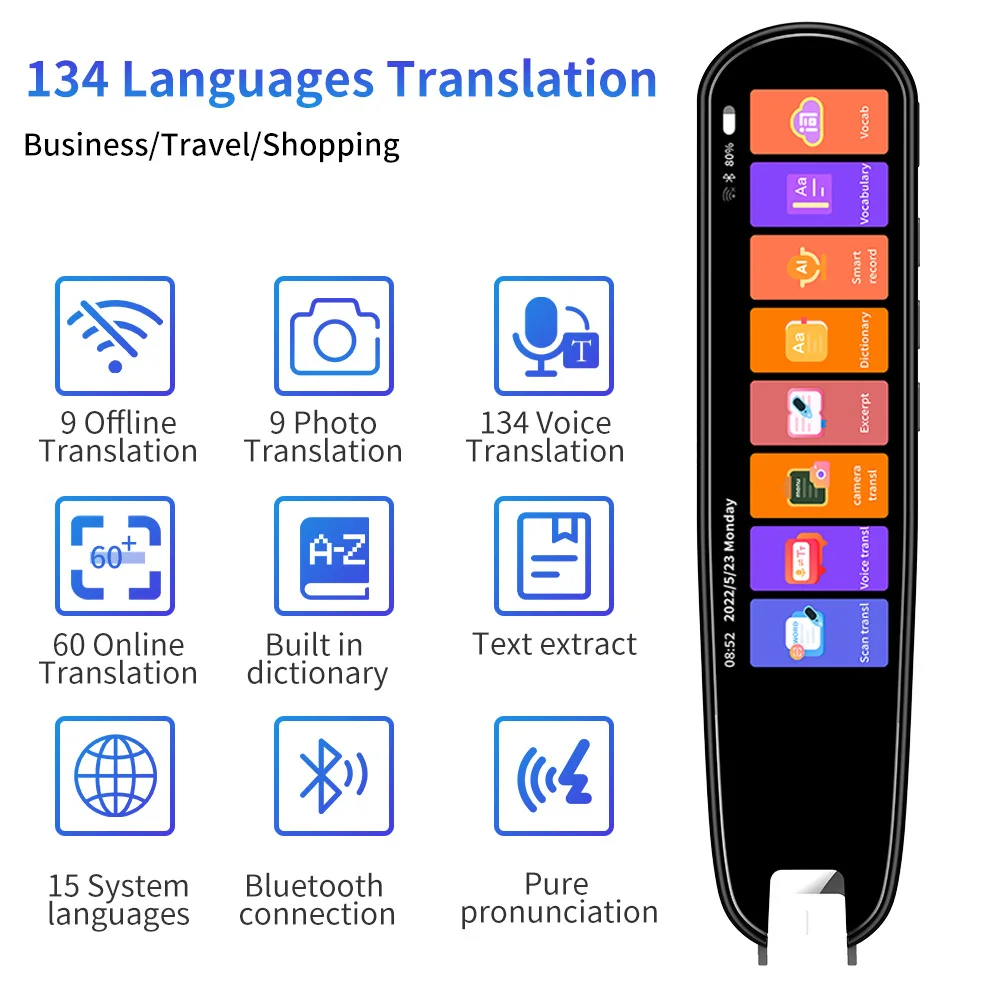 Smart Offline Scan Translator Pen Business Travel Translator for language learners to read translation pen
