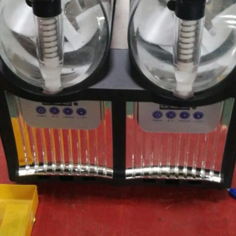 Commercial Frozen Drink Slush Machine 2 X15L Smoothie Slushy Maker 2 Cylinder Snow Melting Tank Ice-Cool Juice Dispenser 5