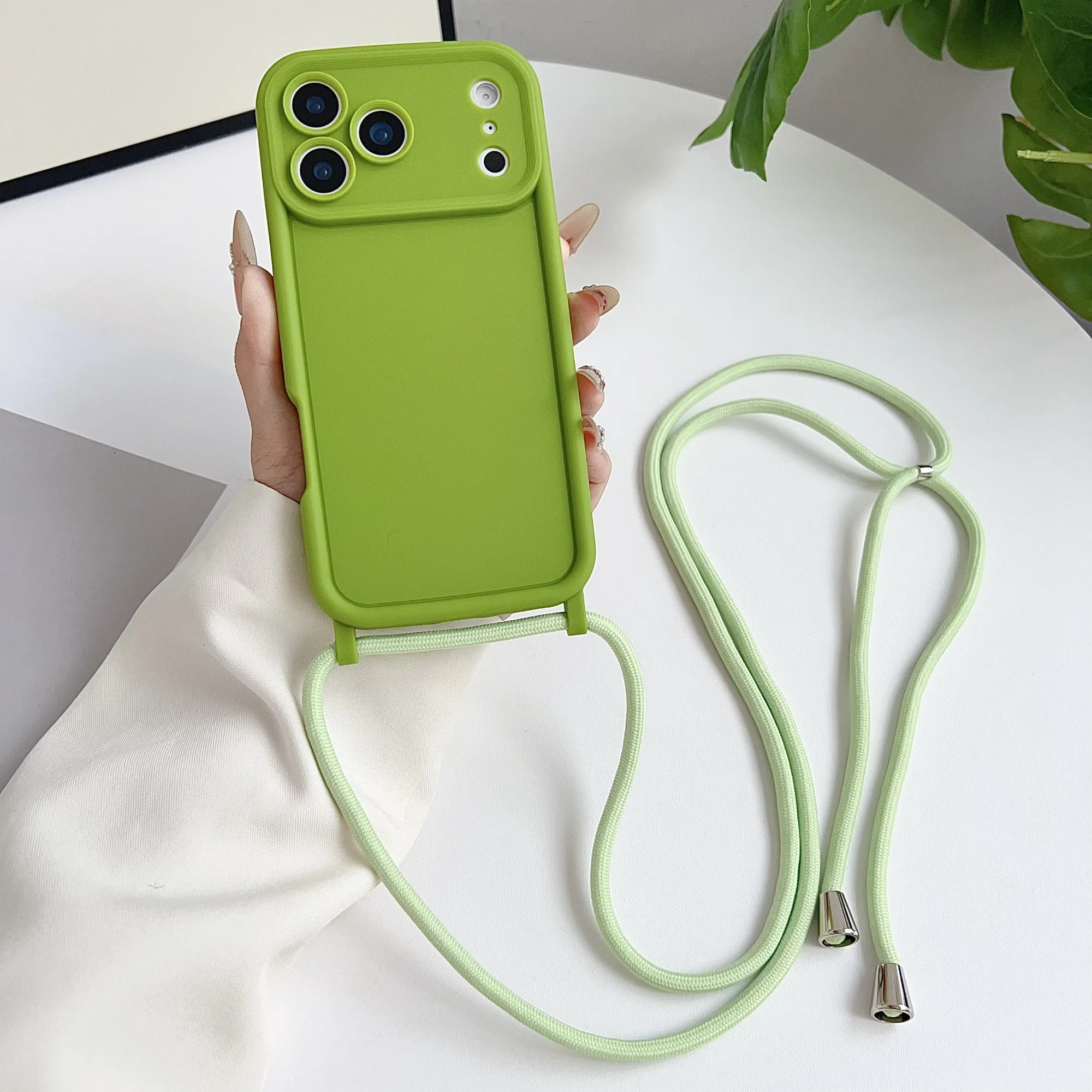 Premium Shockproof Phone Case with Crossbody Lanyard and Camera Protection