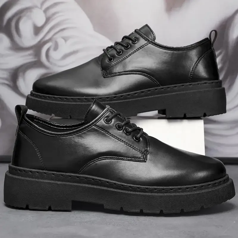 

Мужские черные деловые модные туфли, мужская повседневная кожаная обувь, мужские Ботинки Martin, британская Мужская Свадебная обувь, дышащая обувь