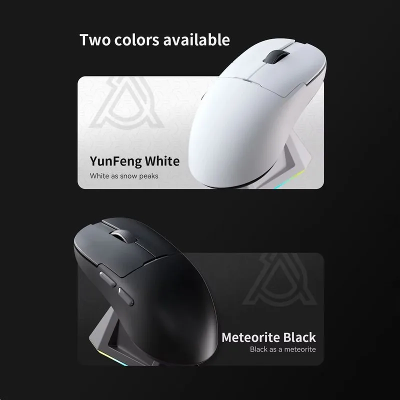 Ajazz Aj159 Pro 무선 게임용 마우스(Rgb 자기 Bluetooth 트라이 모드 Paw3395 센서 포함) 경량 마우스 게이머