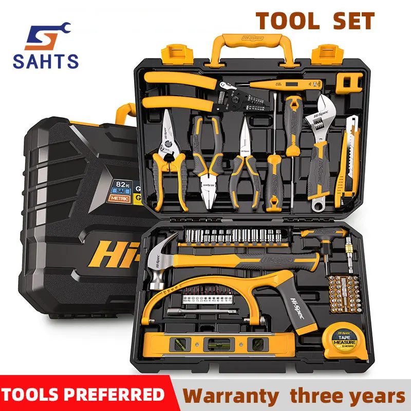 Complete Toolbox Hand Tool Set Household Repair Tool Kit Plastic