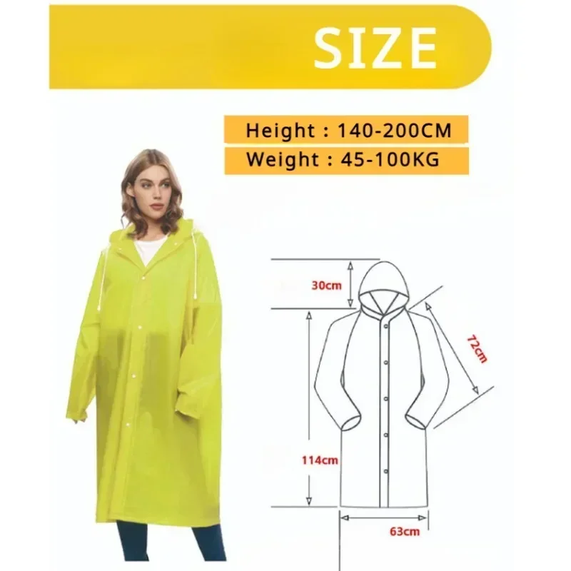 Motorcycle Long Raincoat Unisex Male Women Rain Coats Poncho Suit Jacket Tourist Bike Running Hooded Hiking Rainwears Waterproof