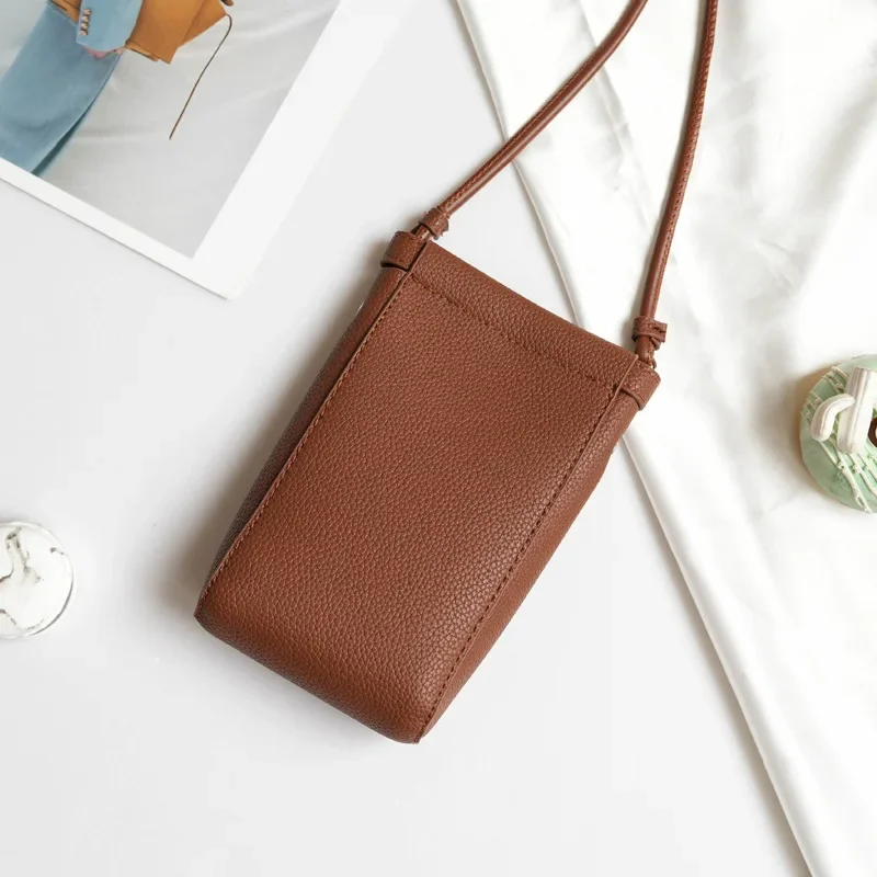 Fashion Simple Small Satchel Korean Vertical Mobile Phone Bag Mini Shoulder Bag Messenger Bag For Women 13