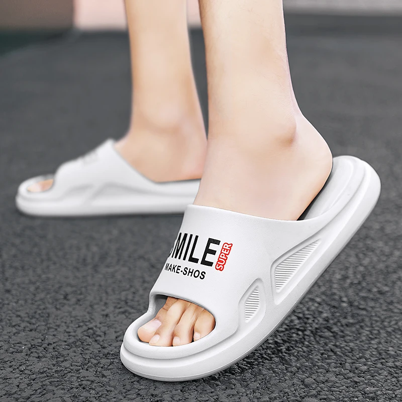 New Summer Men Slippers Cool Fashion Non-slip EVA Soft Soles Beach Sandles For Men Slieds Large Size Slides For Men Flip Flops