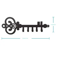 Wall Mounted Key Holder, Key Storage Row Hooks For Wall Decorative , Black Metal Key Organizer Rack Hook for wall key Hanger 2