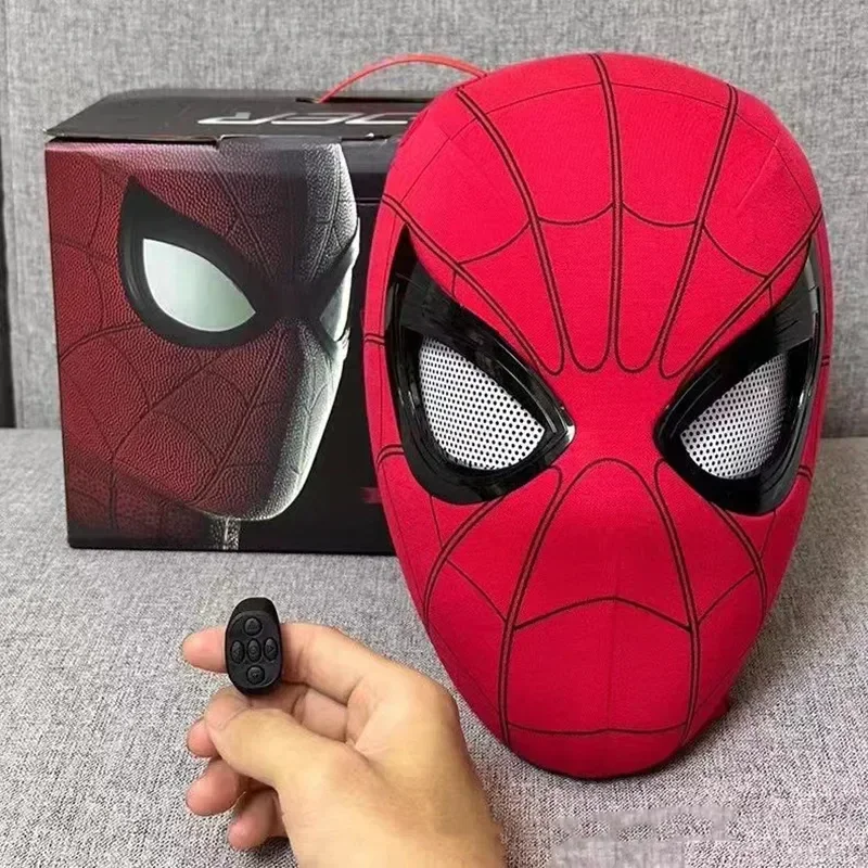 

Mascara Spiderman Headgear Mask Cosplay Moving Eyes Electronic Mask Spider Man Remote Control Elastic Toys Adults Kids Gift