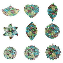 5pcs Abstract Graffiti Colored Charms BOHO Style Creative Pendant Jewellery Making Accessories