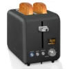 Toaster 2 Slice,Stainless Steel,LCD Display,7 Bread Shade Settings,1.4'' Wide Slots,4-in-1 Functions,Removable Crumb Tray,900W 1