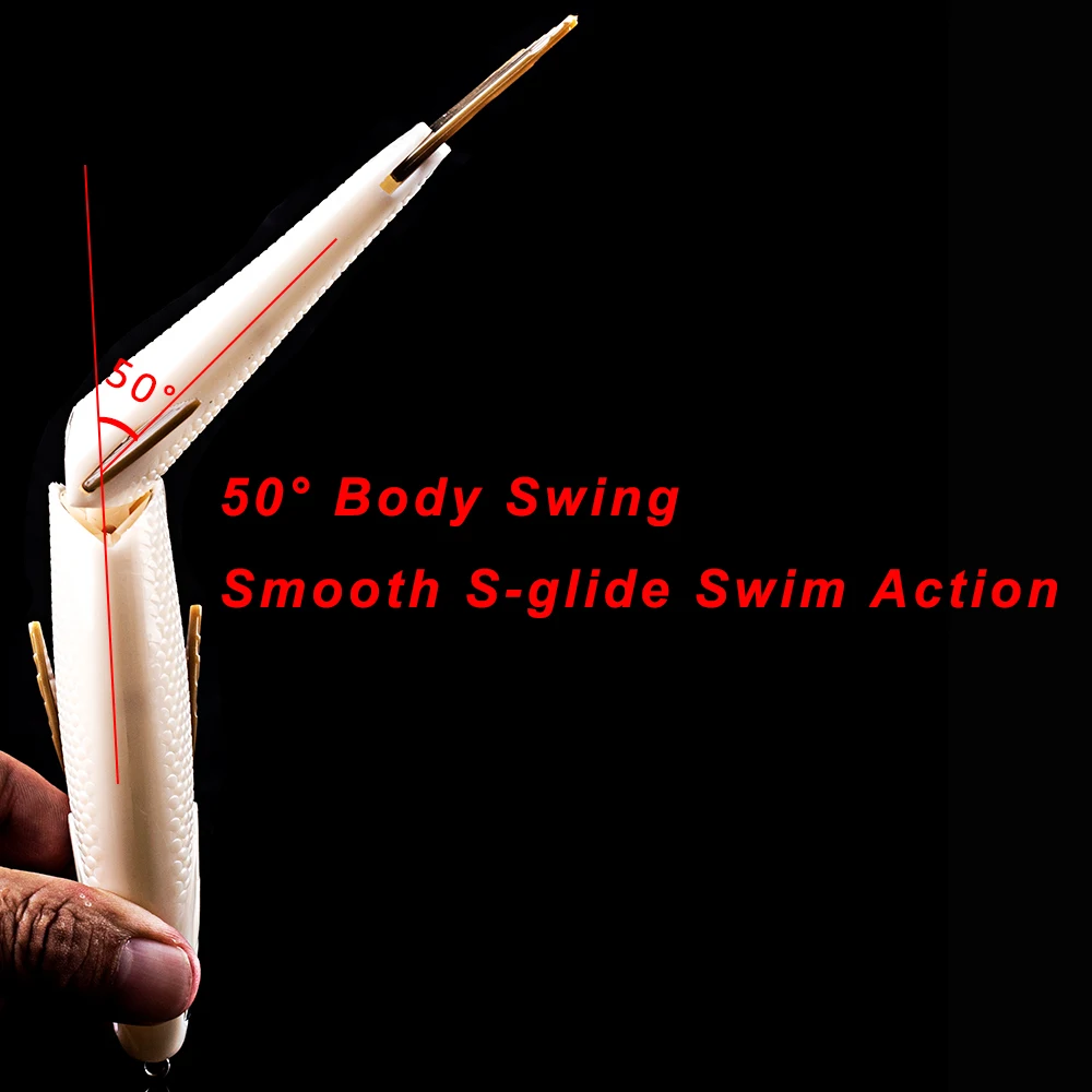 1Pcs Chan's Huang Big Game Glide Bass Fishing Lures 23cm 133g Slow Sink Unpainted Blank Swimbait Fishing Tackle for DIY fishing lure