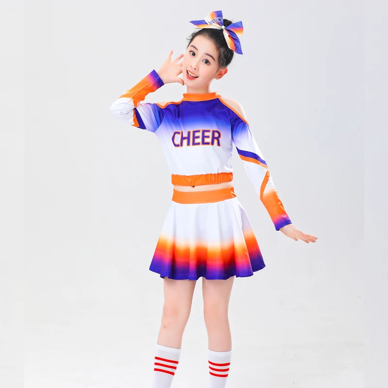 Ladies Cheerleader Costume High School Girls Cheer Outfit Set For