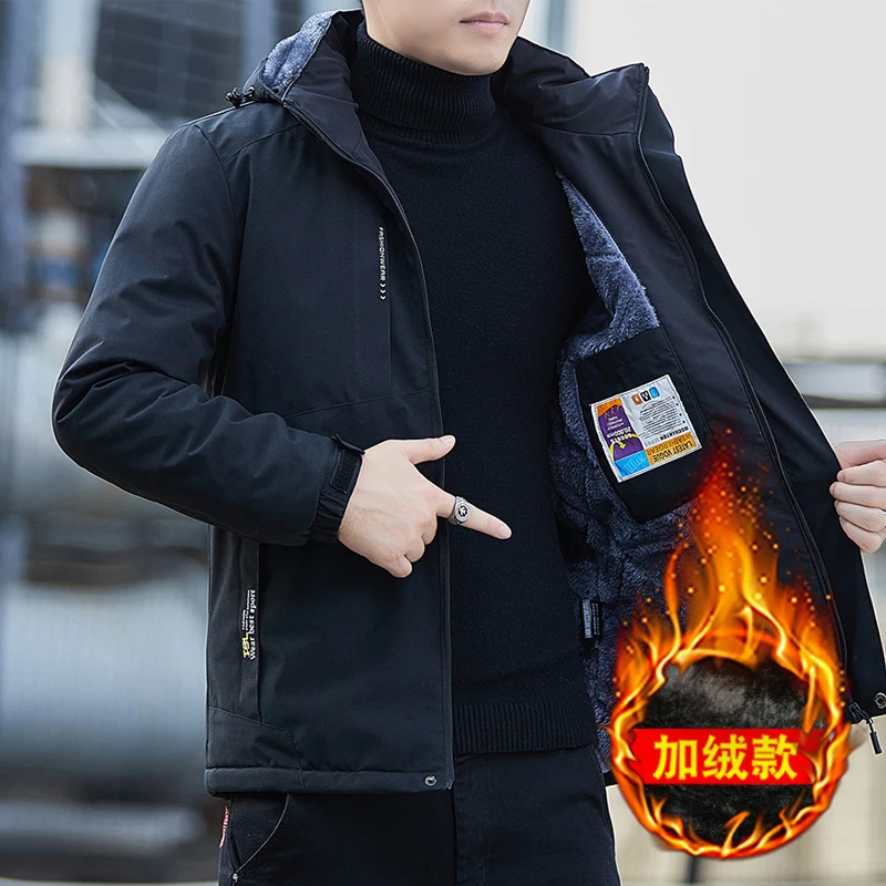 남성용 후드 솔리드 포켓 지퍼 셔링 긴팔 재킷, 가디건 코트, 오피스 레이디 캐주얼 상의, 가을 겨울 패션