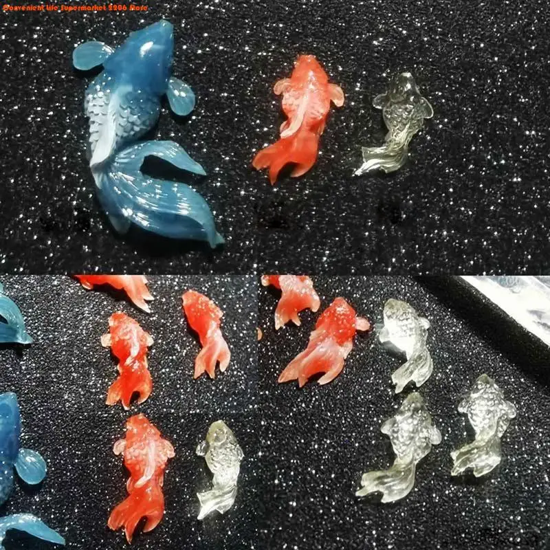 금붕어 장식품 목걸이 거울 실리콘 금형 에폭시 수지에 적합 Diy 공예 귀걸이 펜던트 쥬얼리 만들기