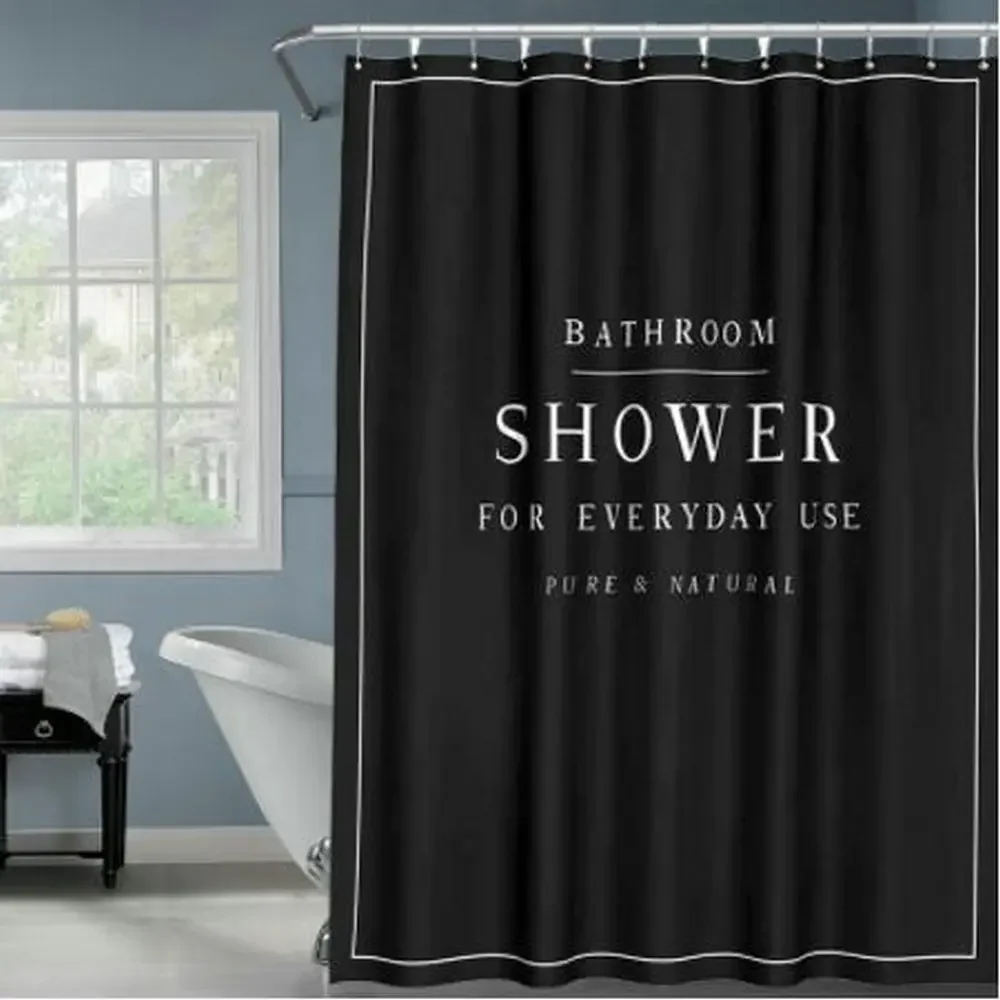 Letter Shower Curtains Simple Nordic Art Design Bathroom Curtain Home Decor Bath Screens Bathroom Accessories Polyester Fabric 4