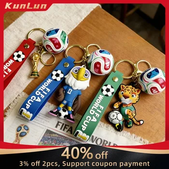 2026 FIFA World Cup Soccer Game Football Maple/Zayu/Clutch Mascot Keychain Pendant Keyring Business Event Small Gifts Boy Toy 1