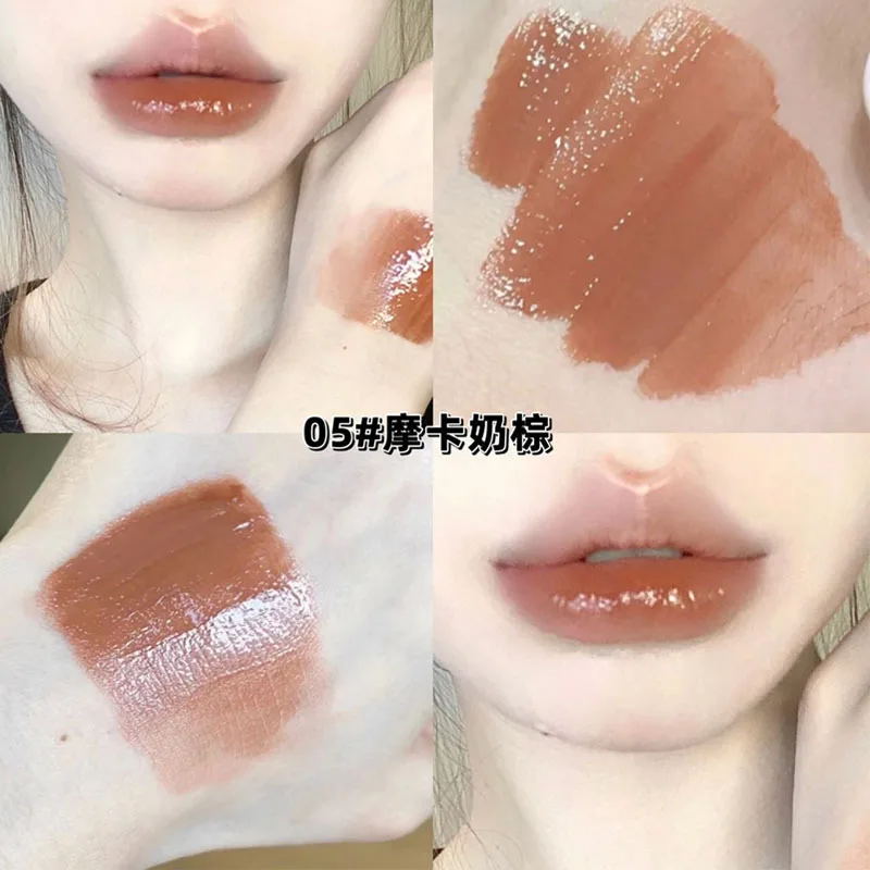 White Feather Mirror Shine Lipstick - Watery, Moisturizing, Long-lasting, Non-fading, Non-sticking Formula for Pouty Lips