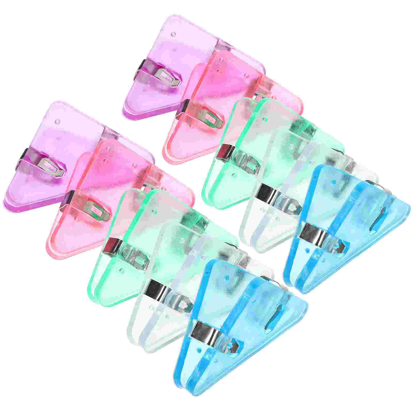 

10 Pcs Stationery Storage Clip Compact Small Photo Clamps Practical Nordic Reusable Picture Triangle Adorable Clamps Plastic