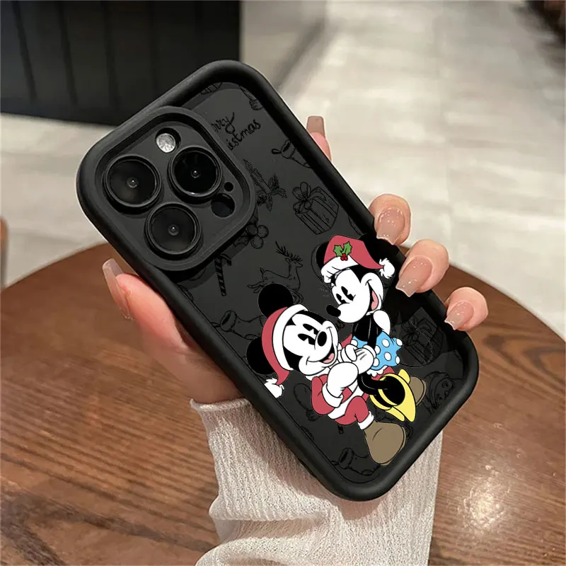 thumbnail image 1 of Funda de teléfono para iPhone 16, 15, 14, 13, 12 Mini, 11 Pro Max, 16 Plus, X, 15Pro, Mickey, Minnie Mouse, Navidad, cubierta a prueba de golpes, 1 of 5