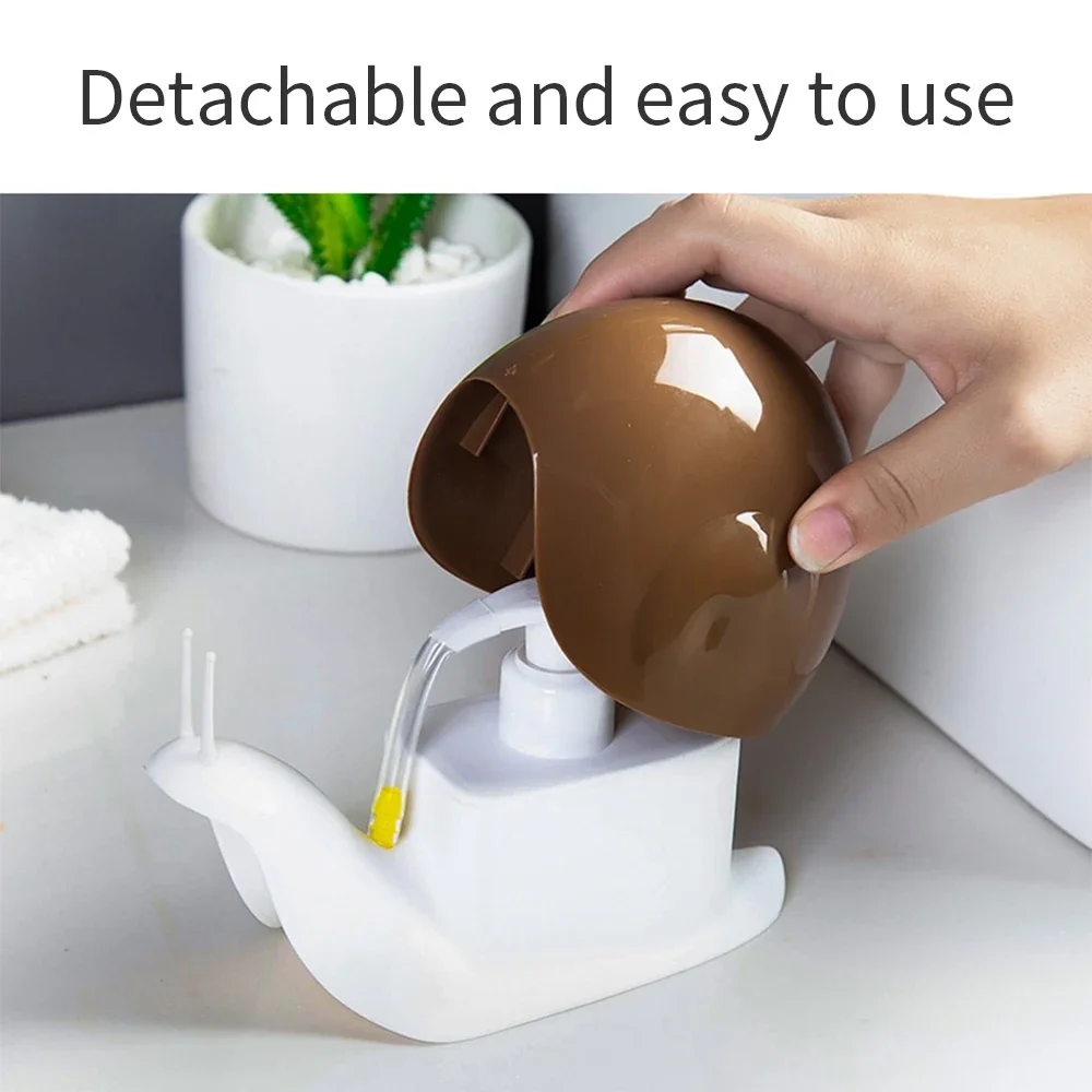 Snail-shaped Dispensers Lotion Shampoo Shower Gel Holder Soap Dispenser Empty Bath Pump Bottle 120ml Home Bathroom Portable Soap soap dispenser refillable bottle soap dispenser bottle refillable plastic bottles foam pump bottle