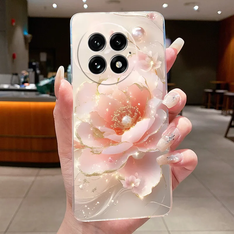 Floral Butterfly Soft Silicone Transparent Phone Case Cover