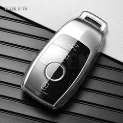 Luxury TPU Car Key Case Cover for Mercedes Benz - Premium Key Protector, Keyless Entry Shell (Transparent)