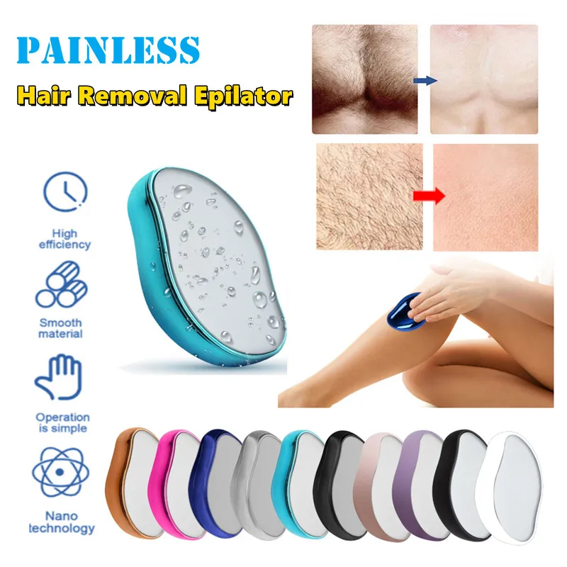 

2022 New Physical Hair Epilator Painless Safe Epilator Body Beauty Exfoliating Hair Removal Tool Home Crystal Depilation Eraser