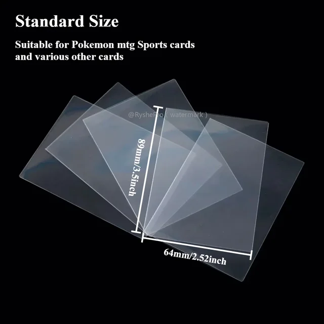 Standard Size Clear Card Sleeve Premium Card Sleeves Fits Inner Card Sleeves Perfect for Double-sleeving and Compatible with MTG 3