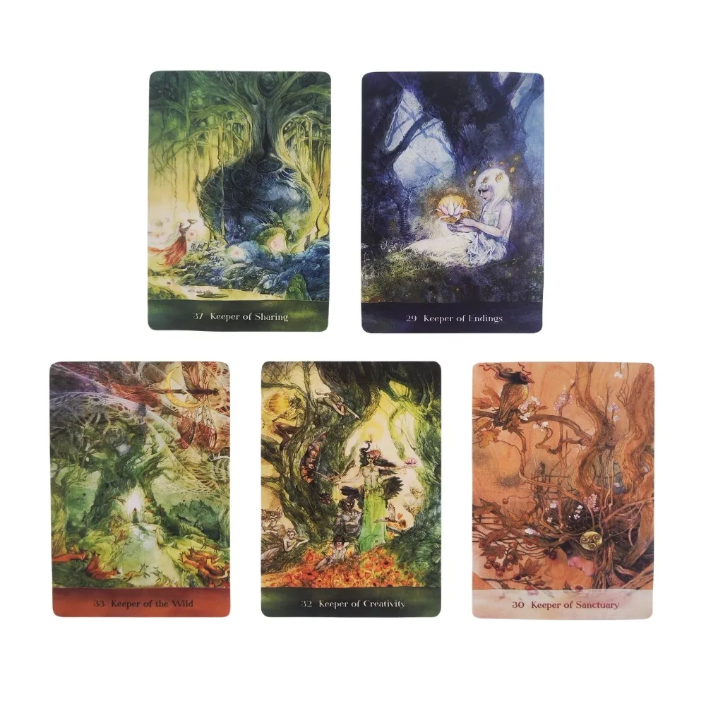 10.4*7.3cm Tree Keepers Oracle 44 Pcs Cards Oracle Deck Party Game 6