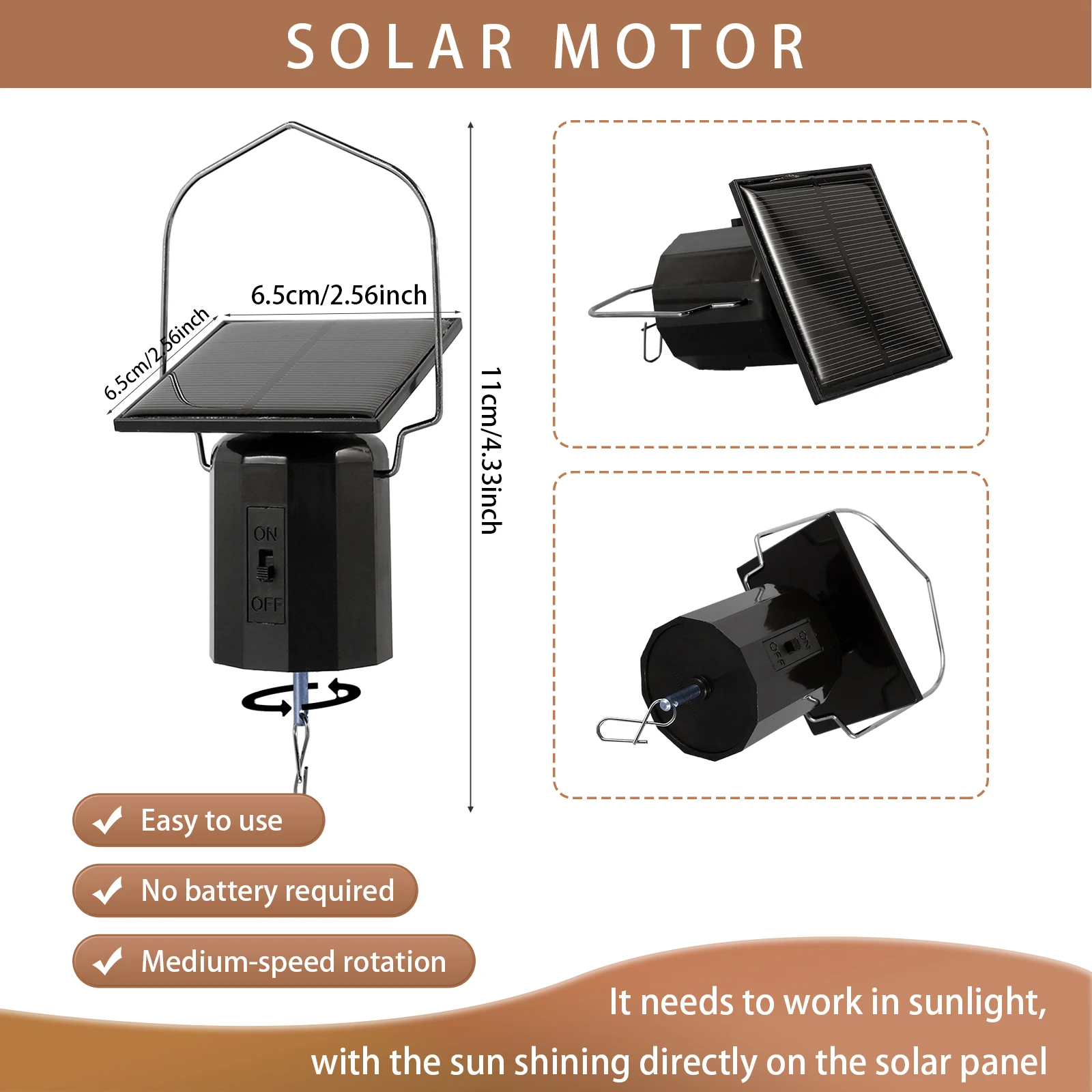 1/2Pcs Hanging Rotating Motor Solar or Battery Wind Spinner Motor Home Garden Disco Balls Windmill Ornament solar wind spinner