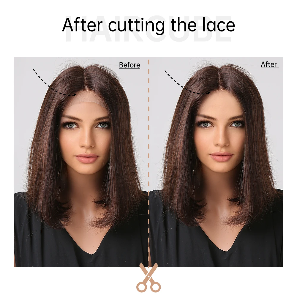 Human Hair Wig 13X1 T Part Transparent Lace Wigs for Women