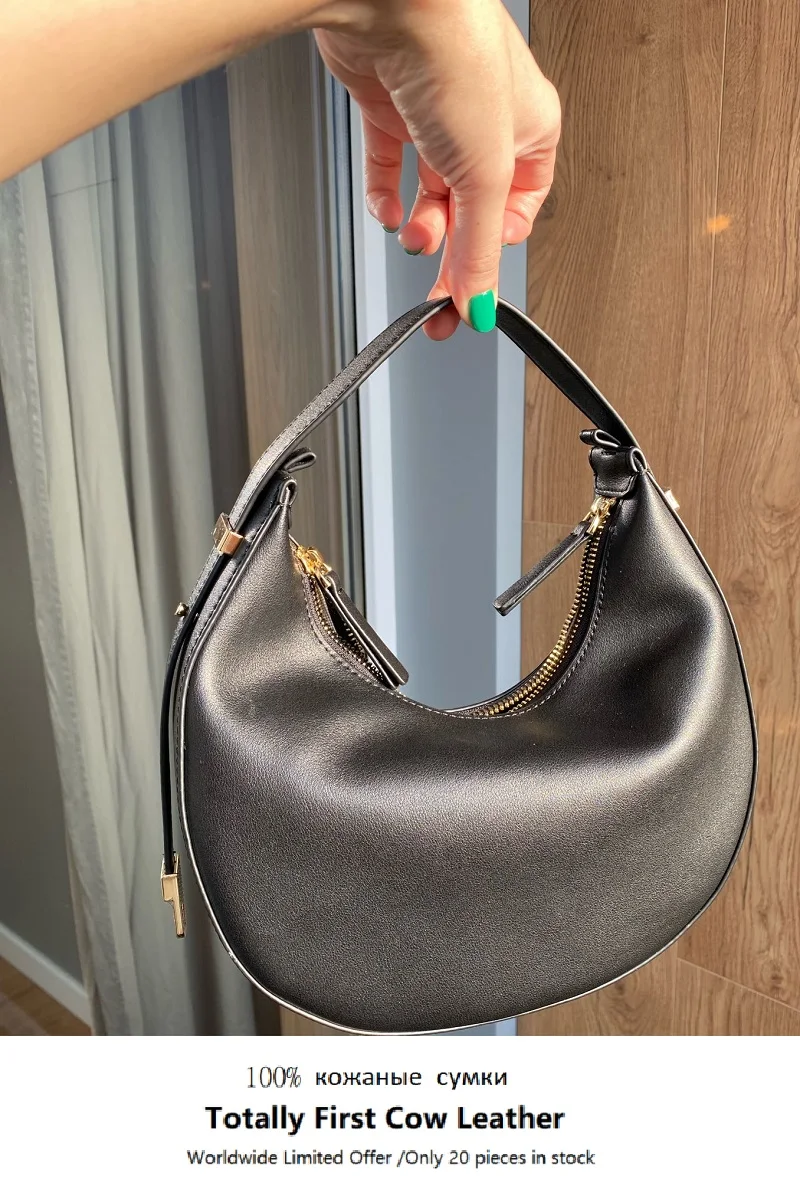 Limited -only few ZOOLER Original Bag Fashion luxury Genuine Leather Bags ladies Women Handbag First Cow Half Moon Purses#SC1005