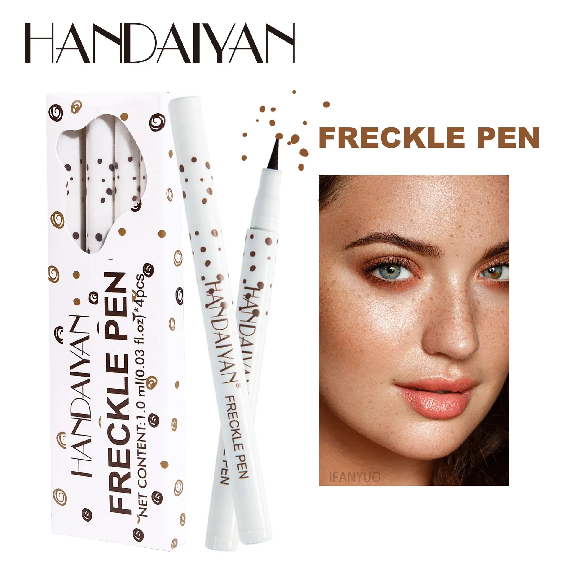 Natural Lifelike Fake Freckle Pen Liquid Freckle Stamp Kit Waterproof Dot Spot Pen Quick Dry Spot Point Tear Mole freckles pen,face freckles pen