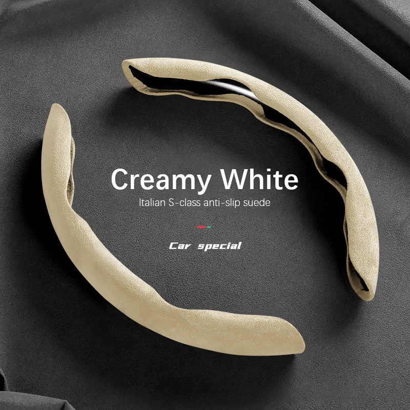 스티어링휠 커버 차량용 스웨이드 미끄럼 방지 핸들 커버, 고품질 자동차 액세서리, 피아트 두카토 그란데 폰토 EVO 큐보 500 500C 500X 500L