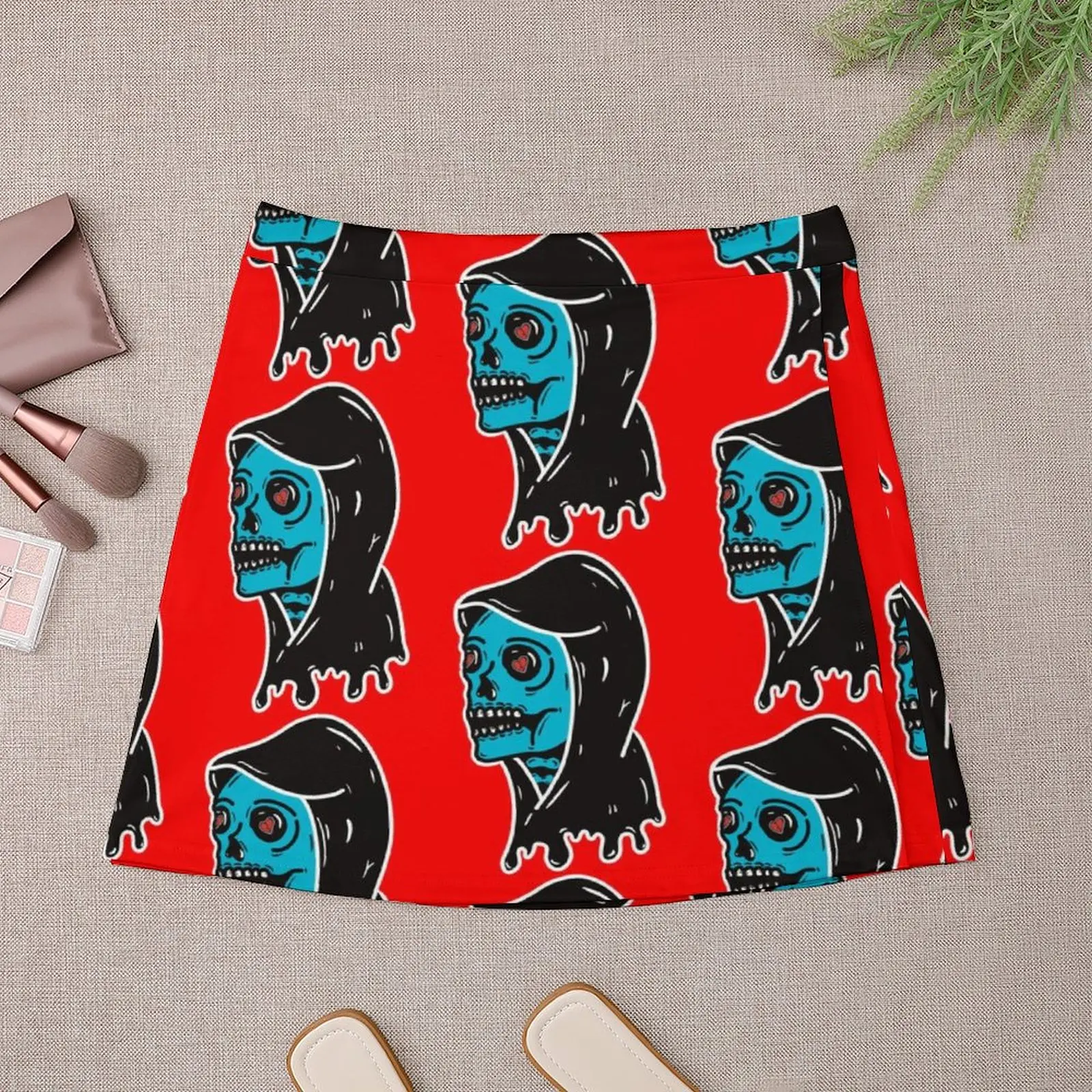 Grim Reaper Heartbroken Mini Skirt skirts for womens modest skirts for women Short skirt woman Summer skirt