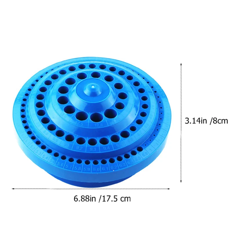 100 Hole 1-13mm Drill Storage Box Nail Drill Bits Storage Case Rotating Tray Bits Bin Hardware Brackets tool storage box parts storage box storage organizer box