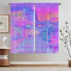 02City Pop Window Blinds Bedroom Blackout Curtains for Window Partition Curls Ready Curtains Cheap Blind Shade Curtain Tiebacks 1