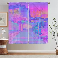 02City Pop Window Blinds Bedroom Blackout Curtains for Window Partition Curls Ready Curtains Cheap Blind Shade Curtain Tiebacks 1