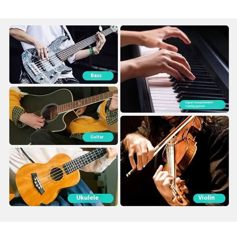 Colorful Rotatable Clip-On Digital Guitar Tuner with LCD Display
