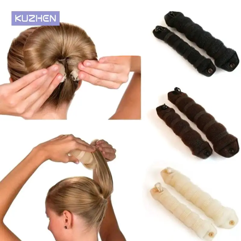 Magic Ex Ring Shaper Styler Tool Bun Hair Ex Hair Styling Donut Bun Maker Spugna Per La Cura Dei Capelli