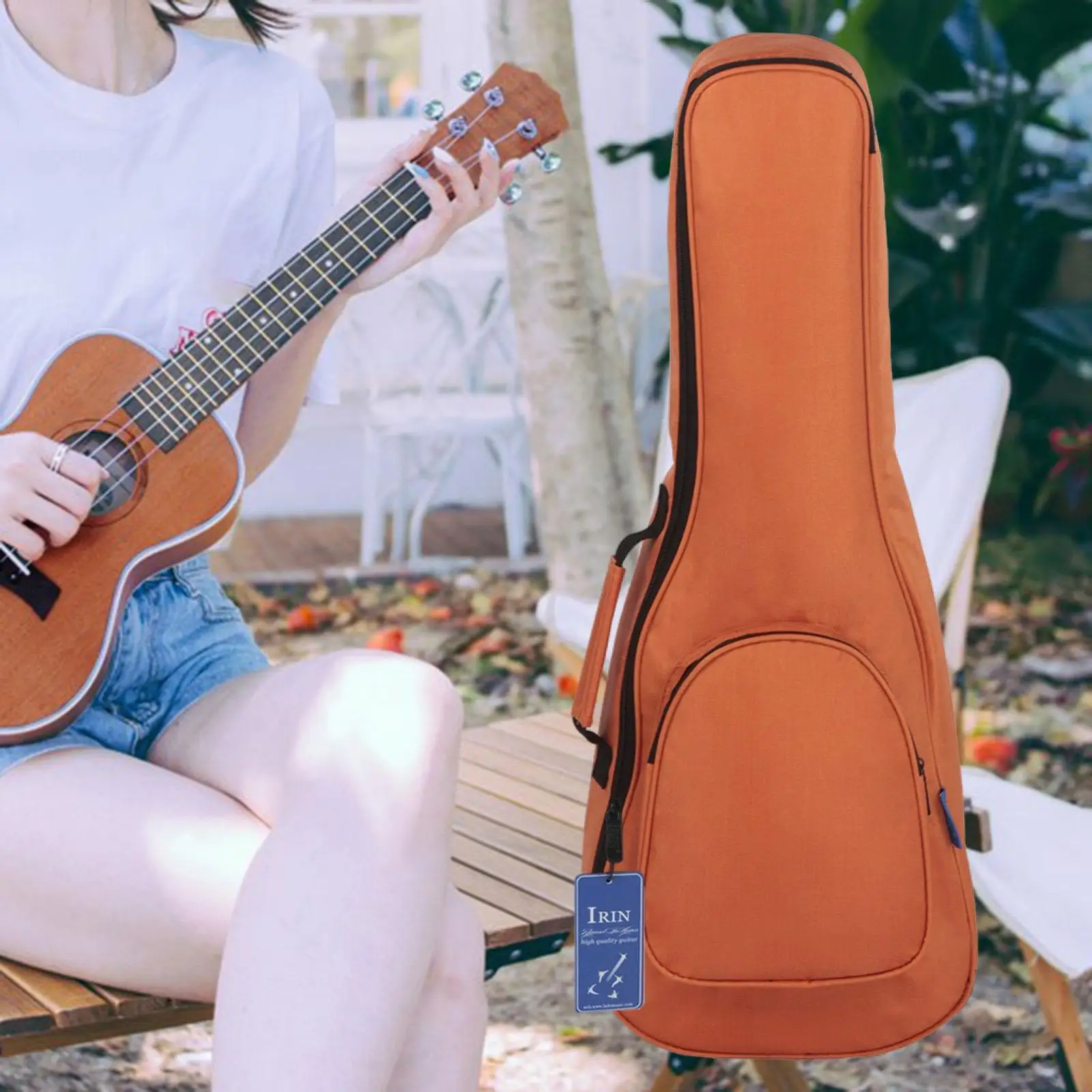 Double Shoulder Ukulele Bag Waterproof Ukulele Backpack Cute Oxford Cloth Cover for Stage Performance Beginners Gifts