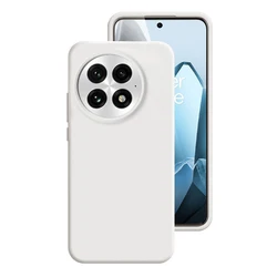 Premium Soft Liquid Silicone Case with Flocked Interior - Protective Shell for OnePlus 13 (Antique White)
