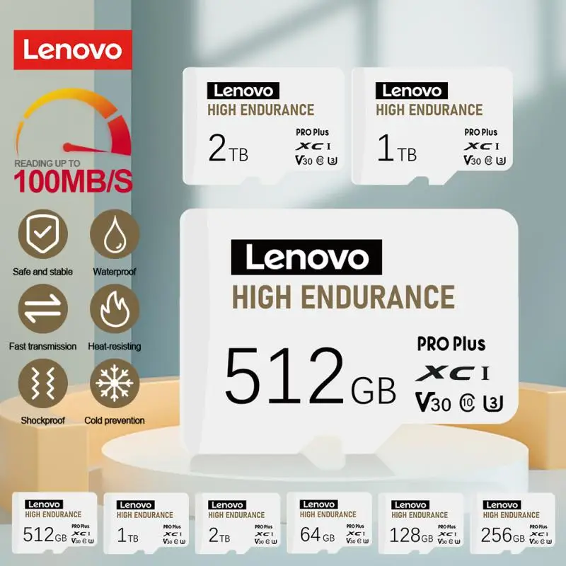 Scheda Di Memoria Lenovo 2Tb 1Tb 512Gb 64Gb 128 Gb 256Gb Scheda Sd Tf Ad Alta Velocità 256 Scheda Di Memoria Flash Da 128 Gb Per Smartphone Con Fotoca